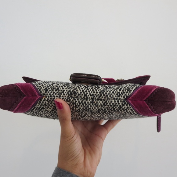 Rare Coach Tweed Soho Baguette - Picture 8 of 10